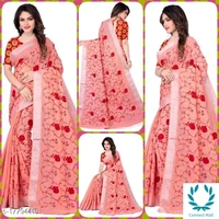 Cotton Linen Fabulous Chikankari Sarees - Light Green