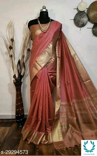 Cotton Zari Woven Sarees - Cream