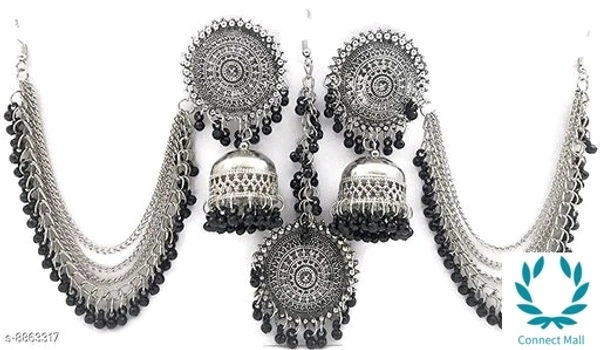 Beautiful Women's Earrings & Studs Base  - Black Pearl 