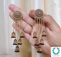 Twinkling Beautiful Earrings - Golden with Black Pearl