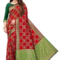 Aagam Pretty Jacquard Sarees  - Green