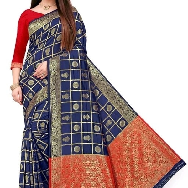 Aagam Pretty Jacquard Sarees  - Blue