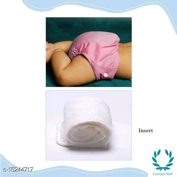Baby Diaper - Pack of 2 Reusable Diapers - Free Size, Red & Pink
