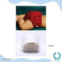 Baby Diaper - Pack of 2 Reusable Diapers - Free Size, Red & Pink