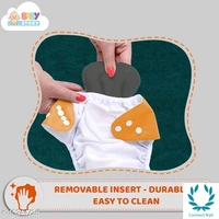 Baby Diaper - Pack of 1 Reusable Diapers - Free Size, Orange