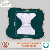 Baby Diaper - Pack of 1 Reusable Diapers - Free Size, Orange