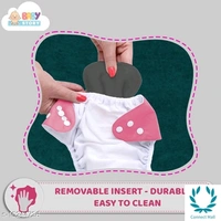 Baby Diaper - Pack of 1 Reusable Diapers - Free Size, Orange