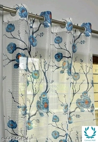 Fancy Curtain - Sheer - Yellow, 7 Feet
