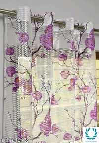 Fancy Curtain - Sheer - Yellow, 7 Feet
