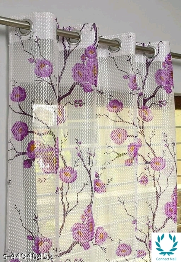 Fancy Curtain - Sheer - Yellow, 7 Feet
