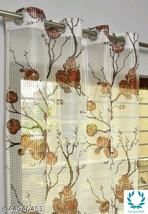 Fancy Curtain - Sheer - Yellow, 9 Feet
