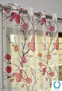 Fancy Curtain - Sheer - Yellow, 9 Feet