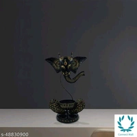 Hand Made Painted Iron painted  Decorative GaneshTea Light Candle Holder For Home Decore - Metal, pack of 1, गंध candle holder, HXB (31X17)cm