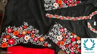 Charvi Attractive Women Kurta SetsKurta  - kurti &Bootom, L, Black, Ryon, Pack of 1