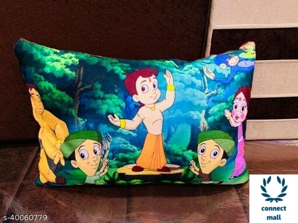 *Chota Bheem Kids Favourite Sparkling Plus Pillow 0-2 yrs Baby* - soft Cotton, 1, Blue