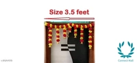 Artificial Flower Toran 3.5 Feet  - RED AND YELLOW 