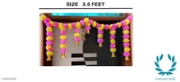 Artificial Flower Toran 3.5 Feet  - PINK AND YELLOW 
