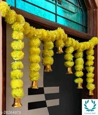 Artificial Flower Toran 3.5 Feet  - YELLOW 