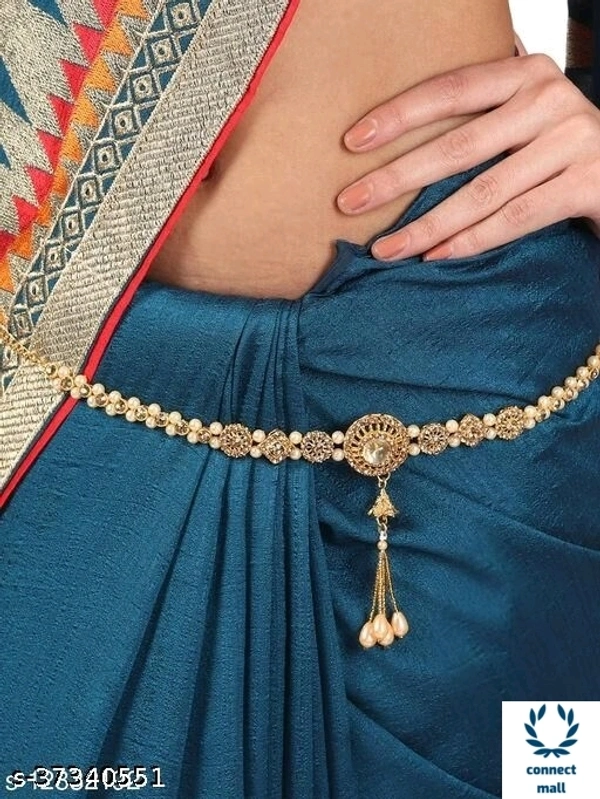 ALLURE BE JEWLLED Gold Plated Less Broad Kamarbandh  for Ladies Women - 1