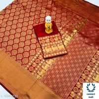 AURA BANARSI SILK  ZARI WOVEN Running Blouse SAREE 