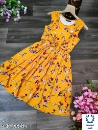 Floral  Printed Sleeveles Western Style  Modern Women Dress - Black, 3, M