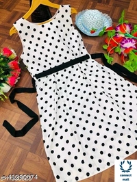 Floral  Printed Sleeveles Western Style  Modern Women Dress - Black, 3, M