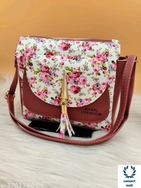 MENAL CREATION  Floral Printed  High Quality 2 Compartments Sling Bag For Ladies - 1, Free Size, Sling Bag, Black
