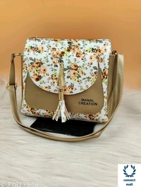 MENAL CREATION  Floral Printed  High Quality 2 Compartments Sling Bag For Ladies - 1, Free Size, Sling Bag, Black