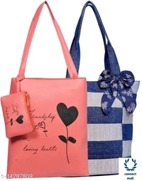  Bag with Pouch Shoulder  hand Bag For Women & Girl Pack of 2 - Red & Maroon