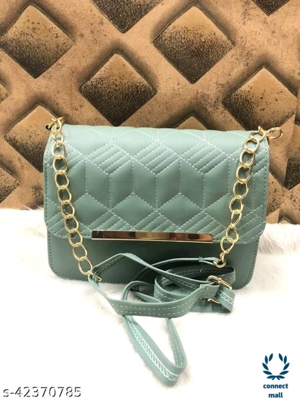 Trendy Fashionable  Bottle Green 2 Compartments Ravishing  Classy Women Sling Bags - Bottle Green, 1