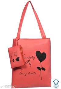  Bag with Pouch Shoulder  hand Bag For Women & Girl Pack of 2 - Muddy Red
