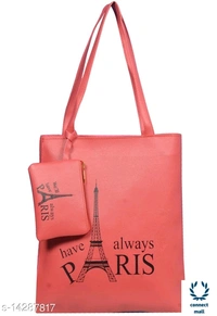  Bag with Pouch Shoulder  hand Bag For Women & Girl Pack of 2 - Muddy Red