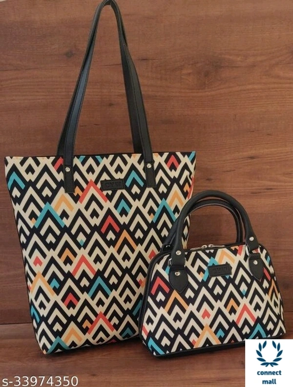   Super Combo Of Fabric Hand Bag Stylish Floral Printed for Women & Girls - Blue, Fabric