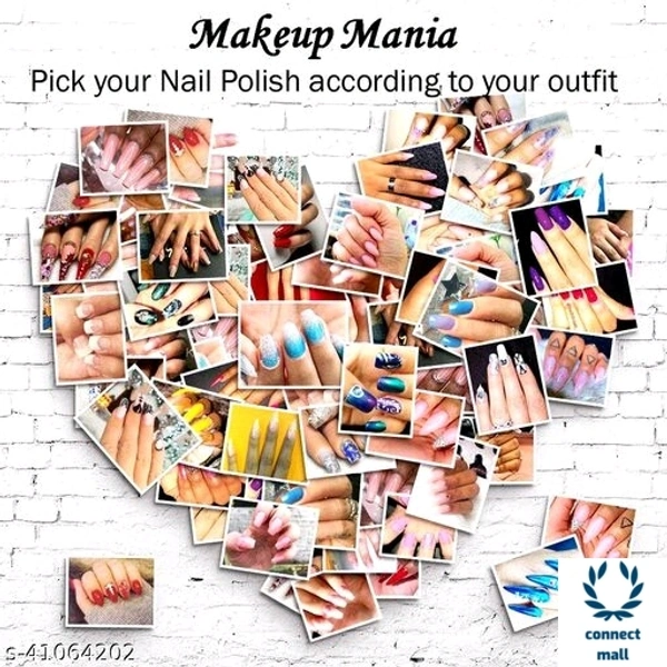 Makeup Mania Nail Polish  Set of 12 pcs,  Nail Paint of 6 ml × 12 pcs, Multicolour Combo Set No.105 - Set of 12 Pieces, set 150