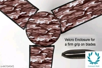 Waterproof & Dustproof Three Blade Fan Cover With 1 Motor Cover  - Brown