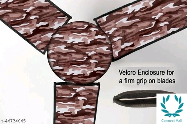 Waterproof & Dustproof Three Blade Fan Cover With 1 Motor Cover  - Brown