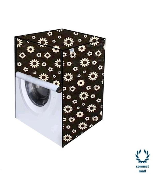 New Fashion  Brown Check Printed Washing Machine Cover For IFB(Front Loading) 8.5 kg - Brown, (L×B×H)69cm×63 cm×90cm