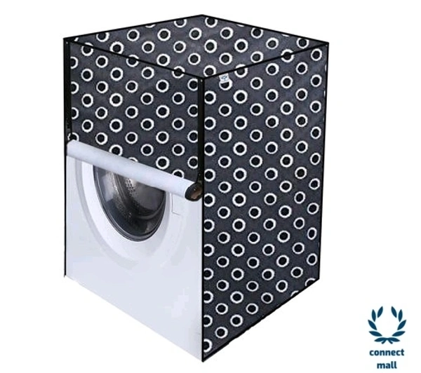 New Fashion  Brown Check Printed Washing Machine Cover For IFB(Front Loading) 8.5 kg - Gray , 68cm×68cm×90cm