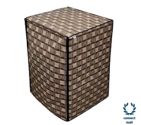 New Fashion  Brown Check Printed Washing Machine Cover For IFB(Front Loading) 8.5 kg - Gray, (L×B×H)69cm×63cm×90cm