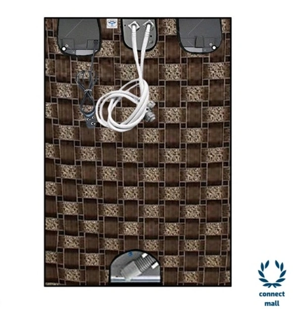 New Fashion  Brown Check Printed Washing Machine Cover For IFB(Front Loading) 8.5 kg - Gray, (L×B×H)69cm×63cm×90cm