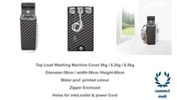 Floral Gray Printed Topload Washing Machine  Cover  For 6/6.2/6.5 kg Fully Automatic  - Brown , PVC, Rectangle, 3