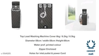Floral Gray Printed Topload Washing Machine  Cover  For 6/6.2/6.5 kg Fully Automatic  - Gray, PVC, 3, Rectangle 