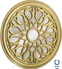 Elegance Wooden Wall Mounted Mirror  Perfect for Living Room, Bathroom any corner of the House - Golden Yellow , Wooden