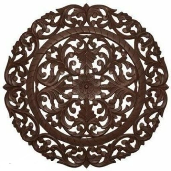 VAS Collection Home  Handicraft Wood Mandala Print  Circle Toran/Wall Decor/Wall Hanging  For Home, Office and Botico 30  inch  - Brown, Wood, 2, (L×H×B)60cm×60cm×60cm
