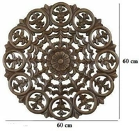 VAS Collection Home  Handicraft Wood Mandala Print  Circle Toran/Wall Decor/Wall Hanging  For Home, Office and Botico 30  inch  - Brown, Wood, 2, (L×H×B)60cm×60cm×60cm