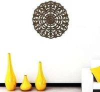VAS Collection Home  Handicraft Wood Mandala Print  Circle Toran/Wall Decor/Wall Hanging  For Home, Office and Botico 30  inch  - (Length×Breadth ×Height)60cm×60×60cm, Green, Wood, 3