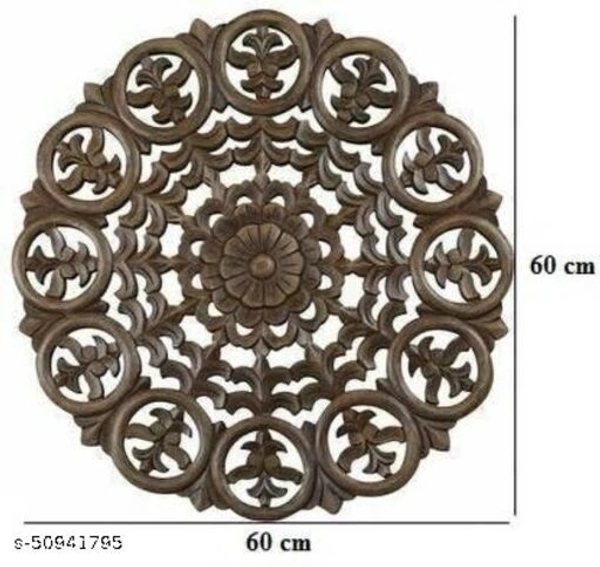VAS Collection Home  Handicraft Wood Mandala Print  Circle Toran/Wall Decor/Wall Hanging  For Home, Office and Botico 30  inch  - (Length×Breadth ×Height)60cm×60×60cm, Green, Wood, 3