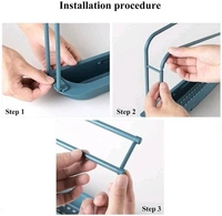 Telescopic Adjustable  Faucet Rack  Dish Brushers Spoonge  Storage Shelves Sink Drain  - Gray, Plastic