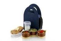 Stainless Steel 4 Container with 1 Plastic Glass