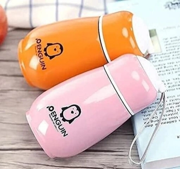 Penguin Thermos Water Bottle Steel Vaccum Cup Flasks for Kids, (Random Colour) Penguin Water Bottle Multicolour (150ml)